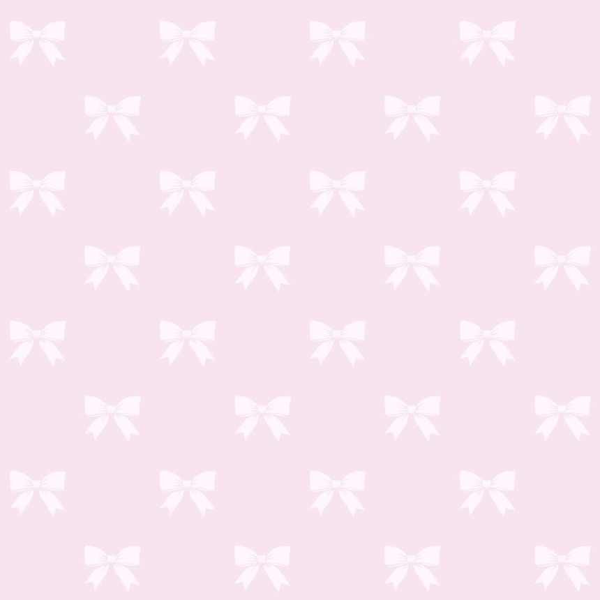 Rosa Tapete für Mädchen - Schleifen, Vliestapete 346844, Precious, Origin