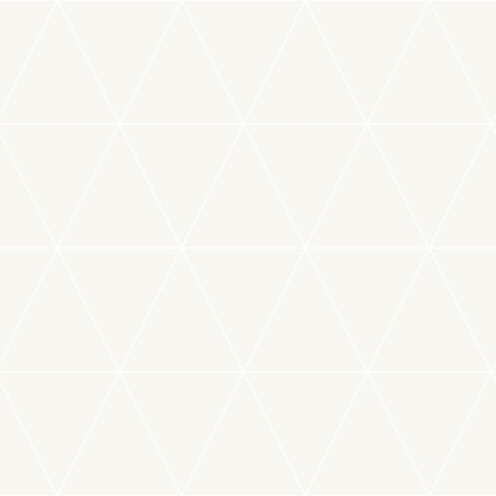 Metallic-Cremetapete mit geometrischen mustern - weiße Umrisse von Dreiecken, Vliestapete 347706, City Chic, Precious, Origin