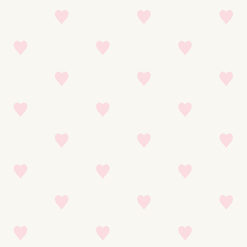 Metallic-Tapete mit rosa Herzen, Vliestapete 347705, Precious, Origin