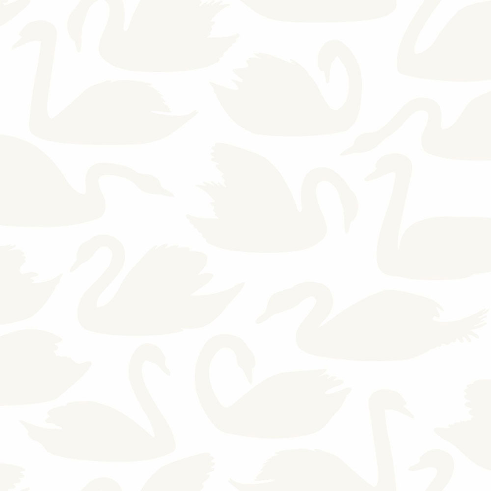 Metallic-Tapete mit Schwänen, Vliestapete 347707, Precious, Origin