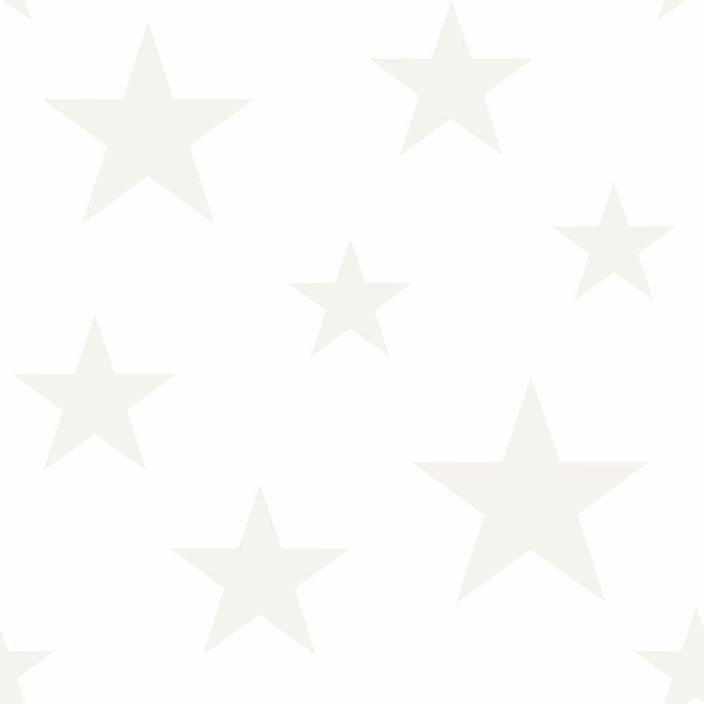 Weiße Tapete mit metallischen Sternen, Vliestapete 347696, Precious, Origin