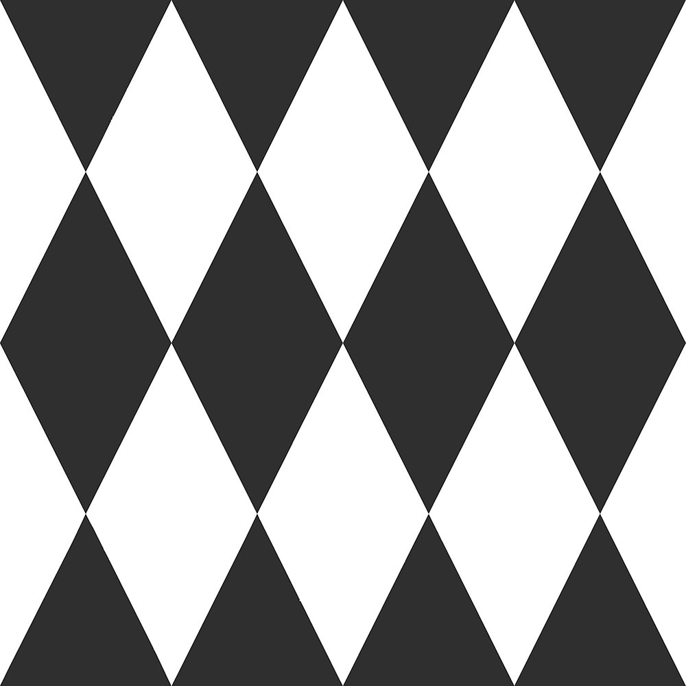 Tapete mit geometrischen mustern - weiße und schwarze Rauten, Vliestapete 347670, Precious, Origin