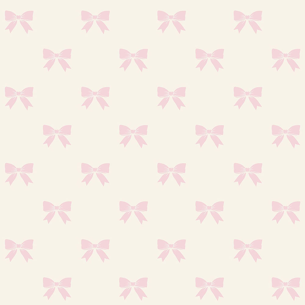 Metallic-Cremetapete mit Schleifen, Vliestapete 346846, Precious, Origin