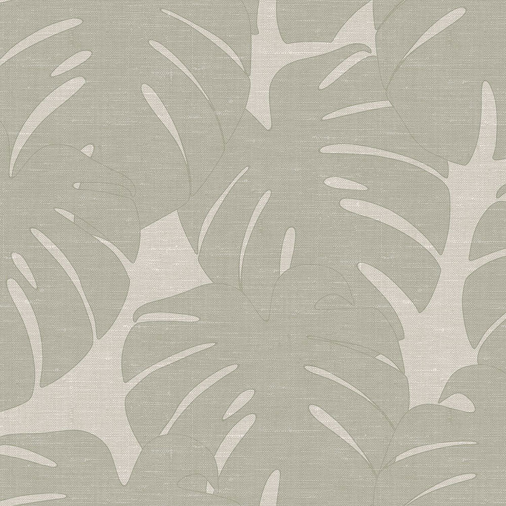 Tapete - monstera blätter - stoff textur, Vliestapete 347761, Natural Fabrics, Origin
