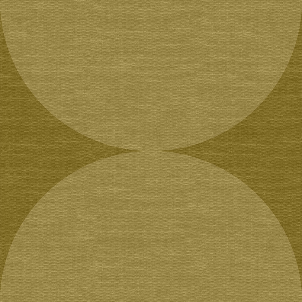 Ocker Tapete mit geometrischen mustern - Halbkugeln, Vliestapete 357226, Natural Fabrics, Origin