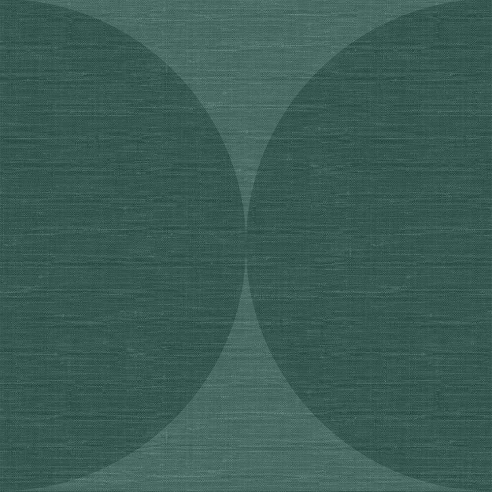 Grüne Tapete mit geometrischen mustern - Halbkugeln, Vliestapete 357225, Natural Fabrics, Origin