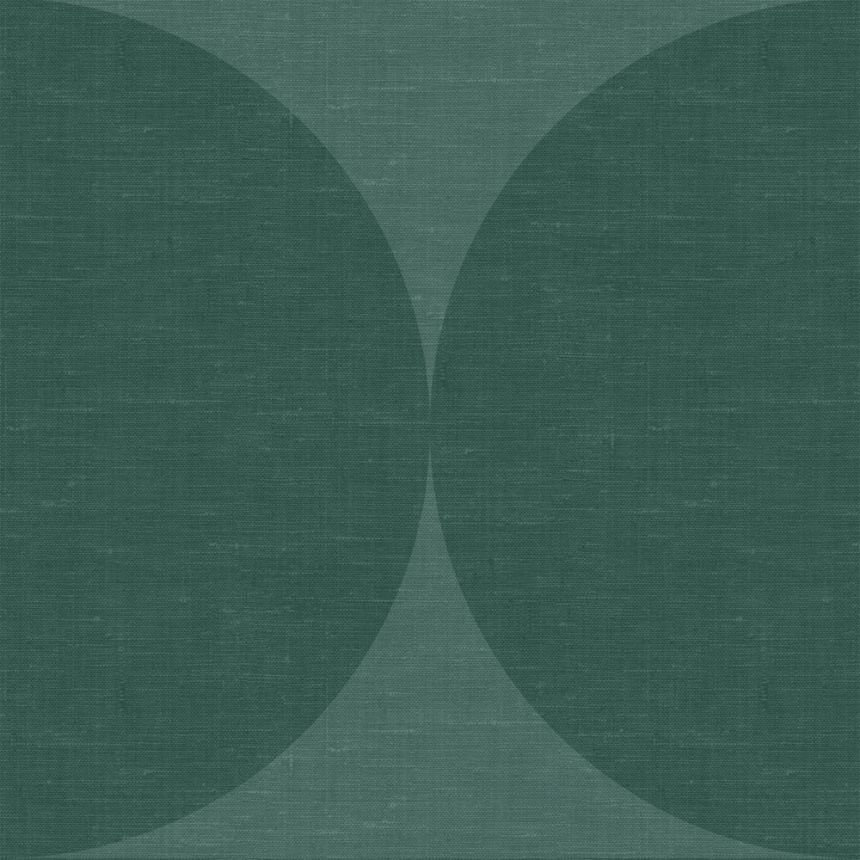 Grüne Tapete mit geometrischen mustern - Halbkugeln, Vliestapete 357225, Natural Fabrics, Origin