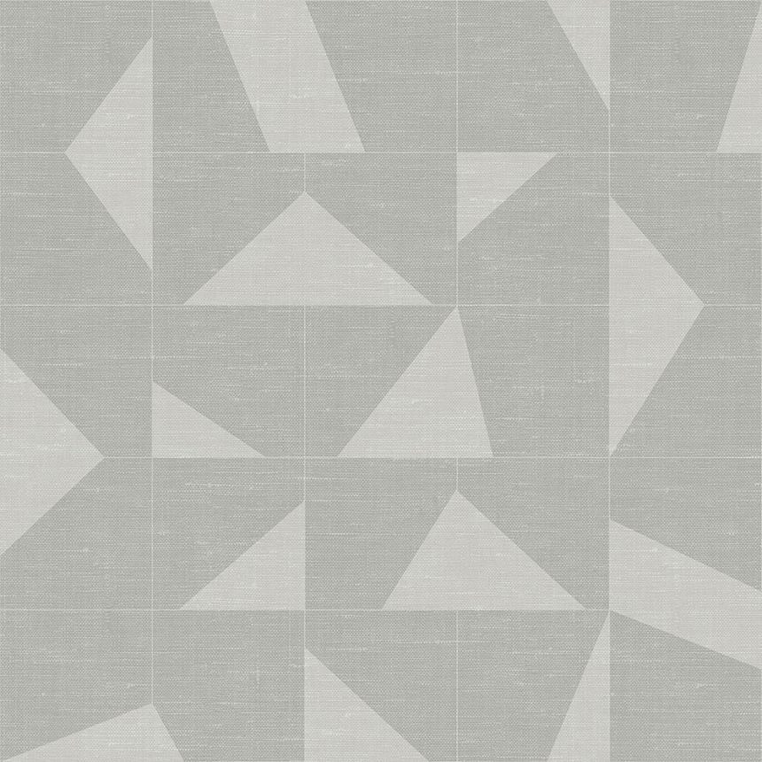 Graue Tapete mit geometrischen mustern, Stofftextur, Vliestapete 347754, Natural Fabrics, Origin