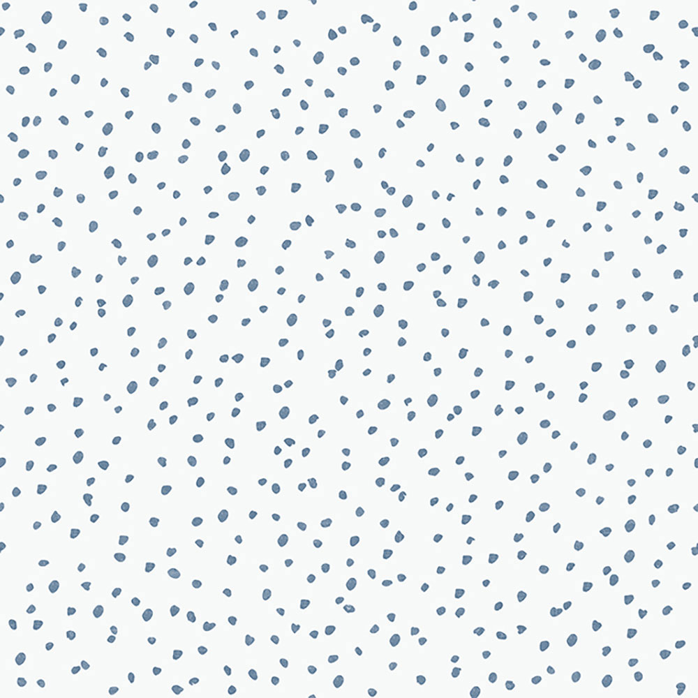 Weiße Kindertapete mit blauen Flecken, Vliestapete L99301, My Kingdom, Ugépa