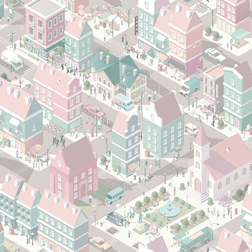 Kindertapete Stadt, Vliestapete L97603, My Kingdom, Ugépa