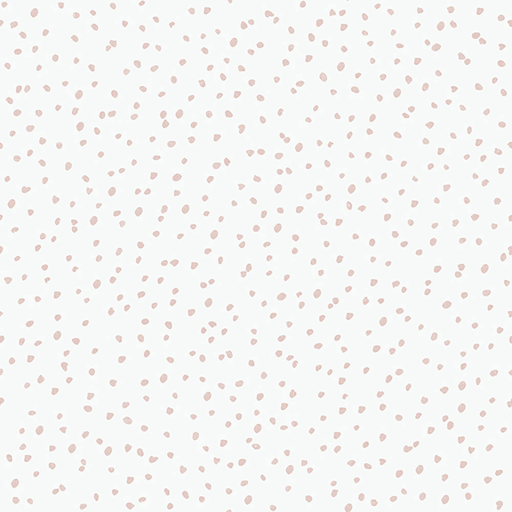 Weiße Kindertapete mit rosa Flecken, Vliestapete L99303, My Kingdom, Ugépa