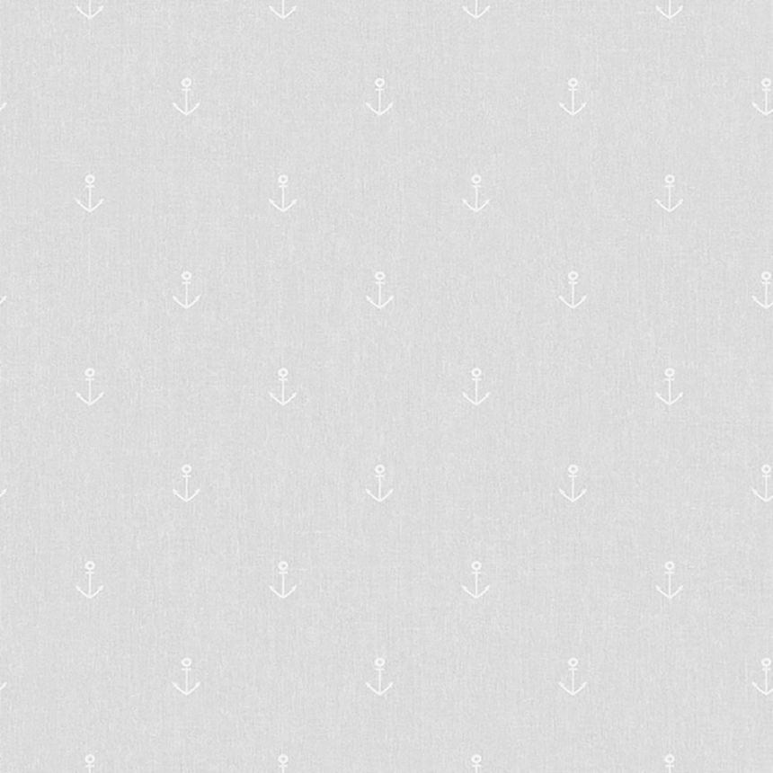 Graue Tapete mit Ankern, Vliestapete A82809, My Kingdom, Ugépa