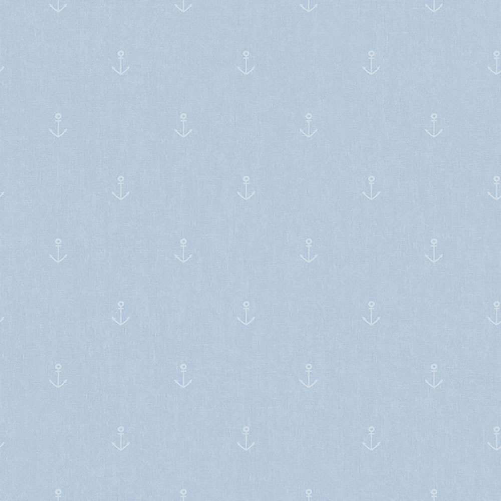 Hellblaue Tapete mit Ankern, Vliestapete A82801, My Kingdom, Ugépa