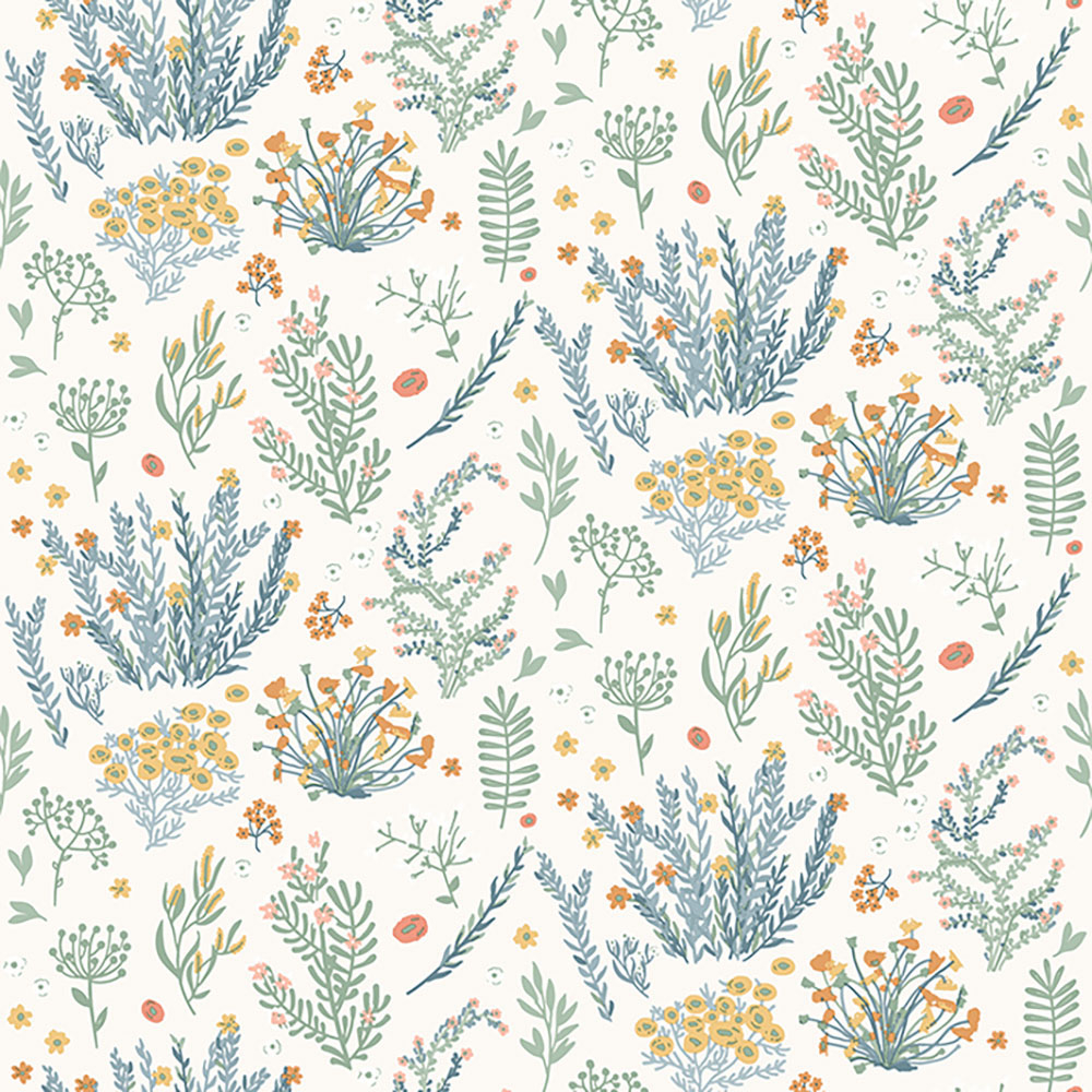 Kindertapete mit Pflanzen, Blumen, Vliestapete A90610, My Kingdom, Ugépa