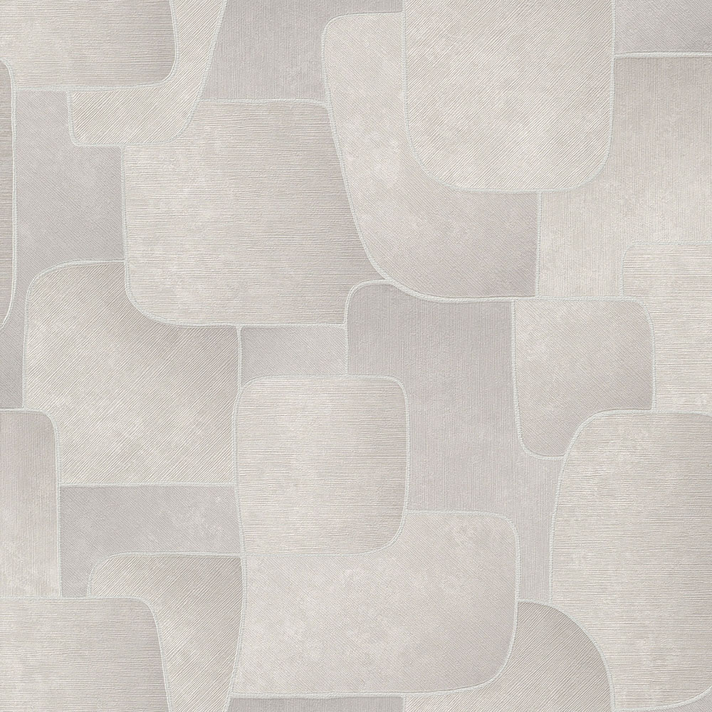 Beige-graue Tapete mit geometrischen Mustern MU3104 Muse, Grandeco