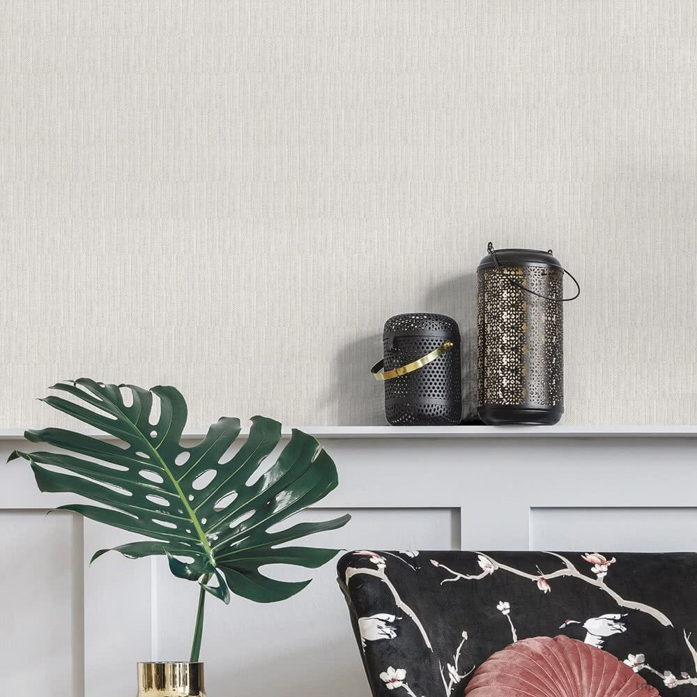 Cremefarbene Tapete - Bambusimitat 6509-2, Batabasta, ICH Wallcoverings