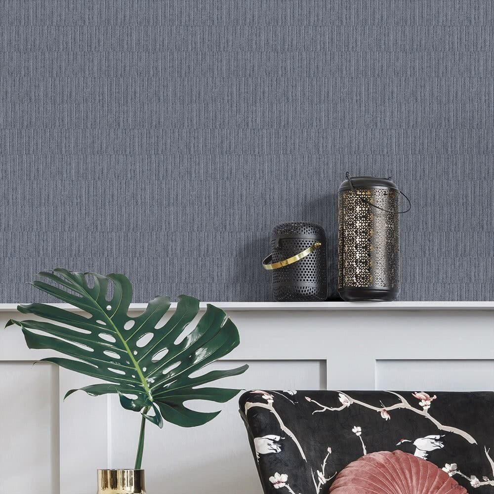 Blaue Tapete - Bambusimitation 6509-1, Batabasta, ICH Wallcoverings