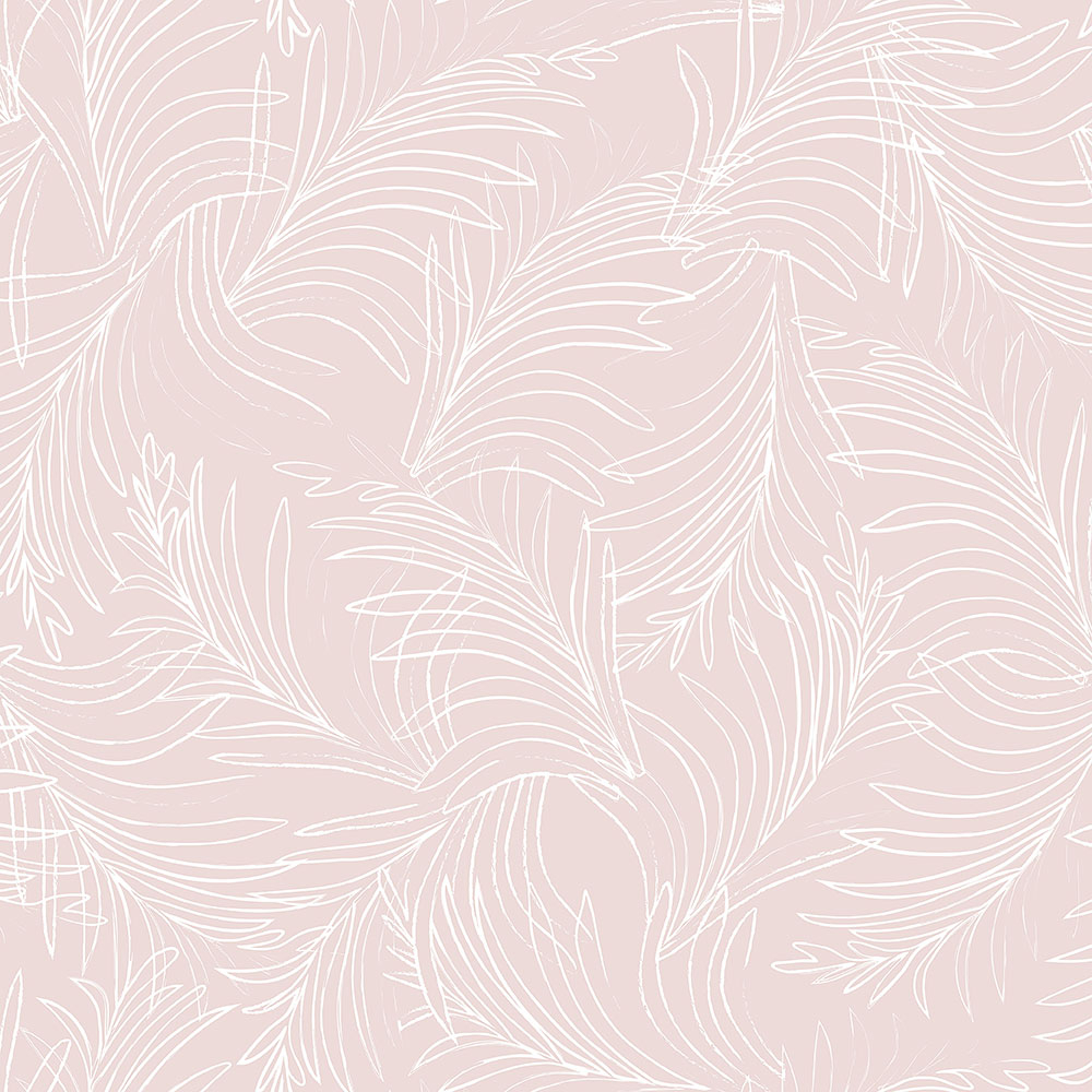 Rosa Tapete, Palmblätter 6507-4, Batabasta, ICH Wallcoverings