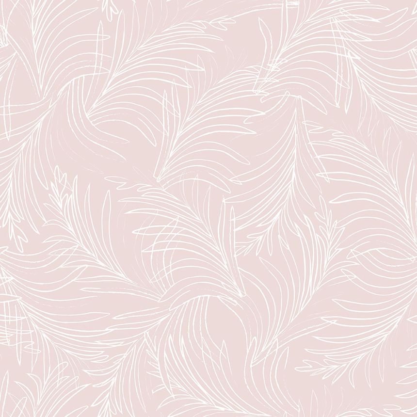 Rosa Tapete, Palmblätter 6507-4, Batabasta, ICH Wallcoverings