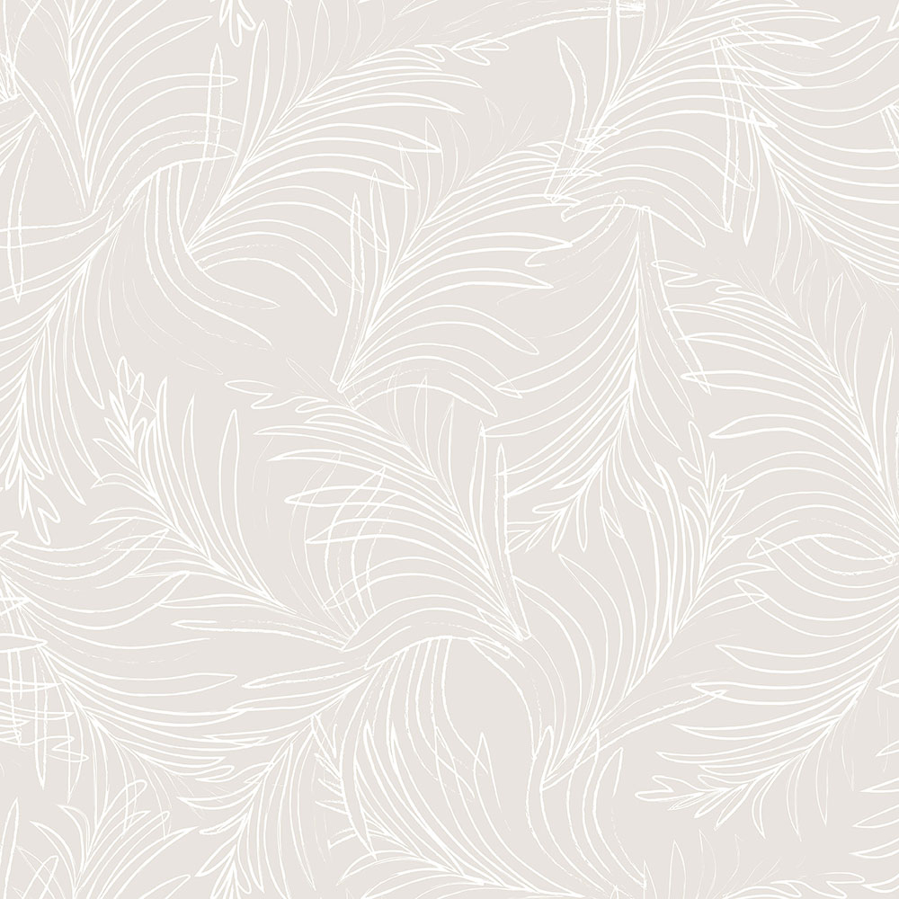 Beige Tapete, Palmblätter 6507-2, Batabasta, ICH Wallcoverings