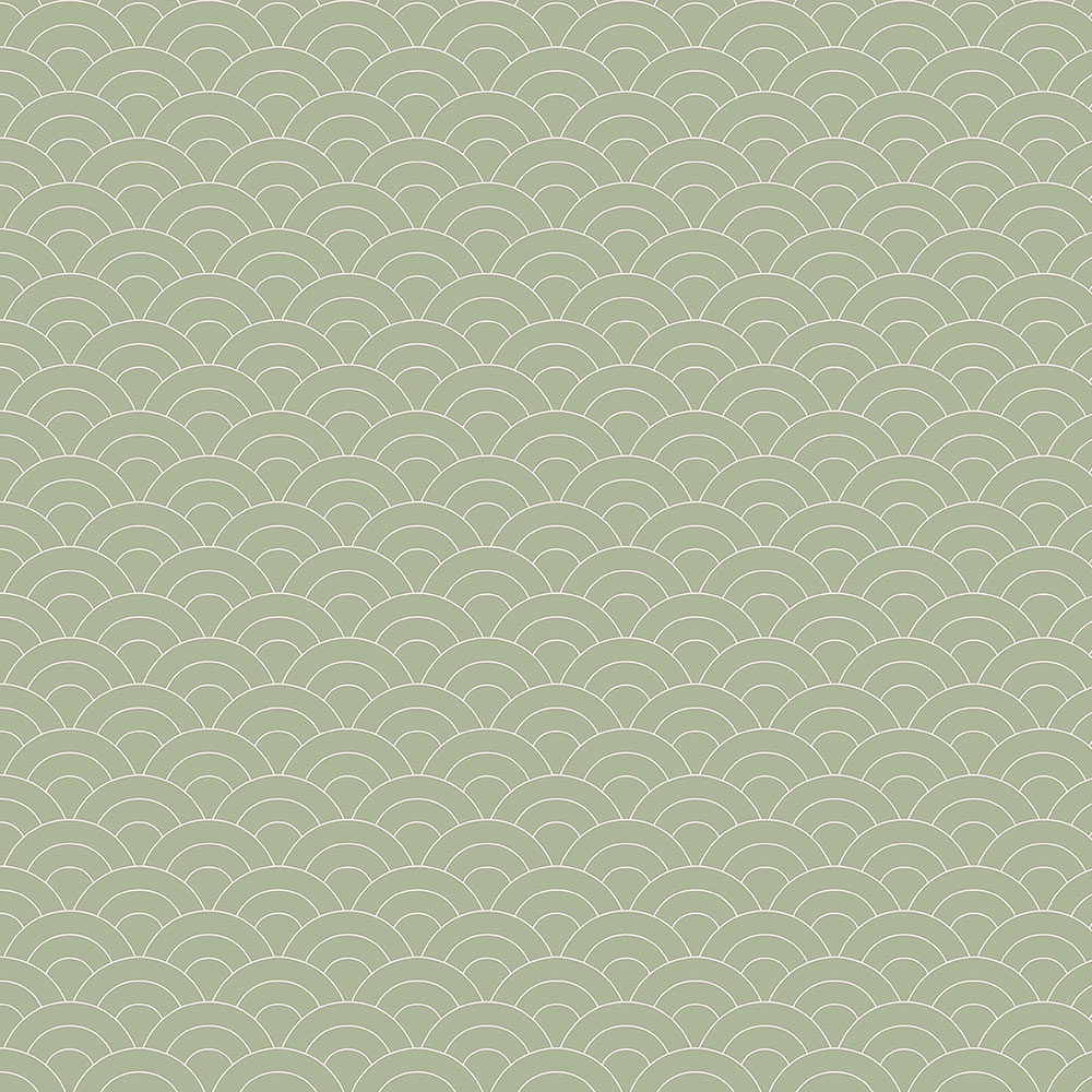 Grüne Tapete, gewölbtes Muster 6506-3, Batabasta, ICH Wallcoverings