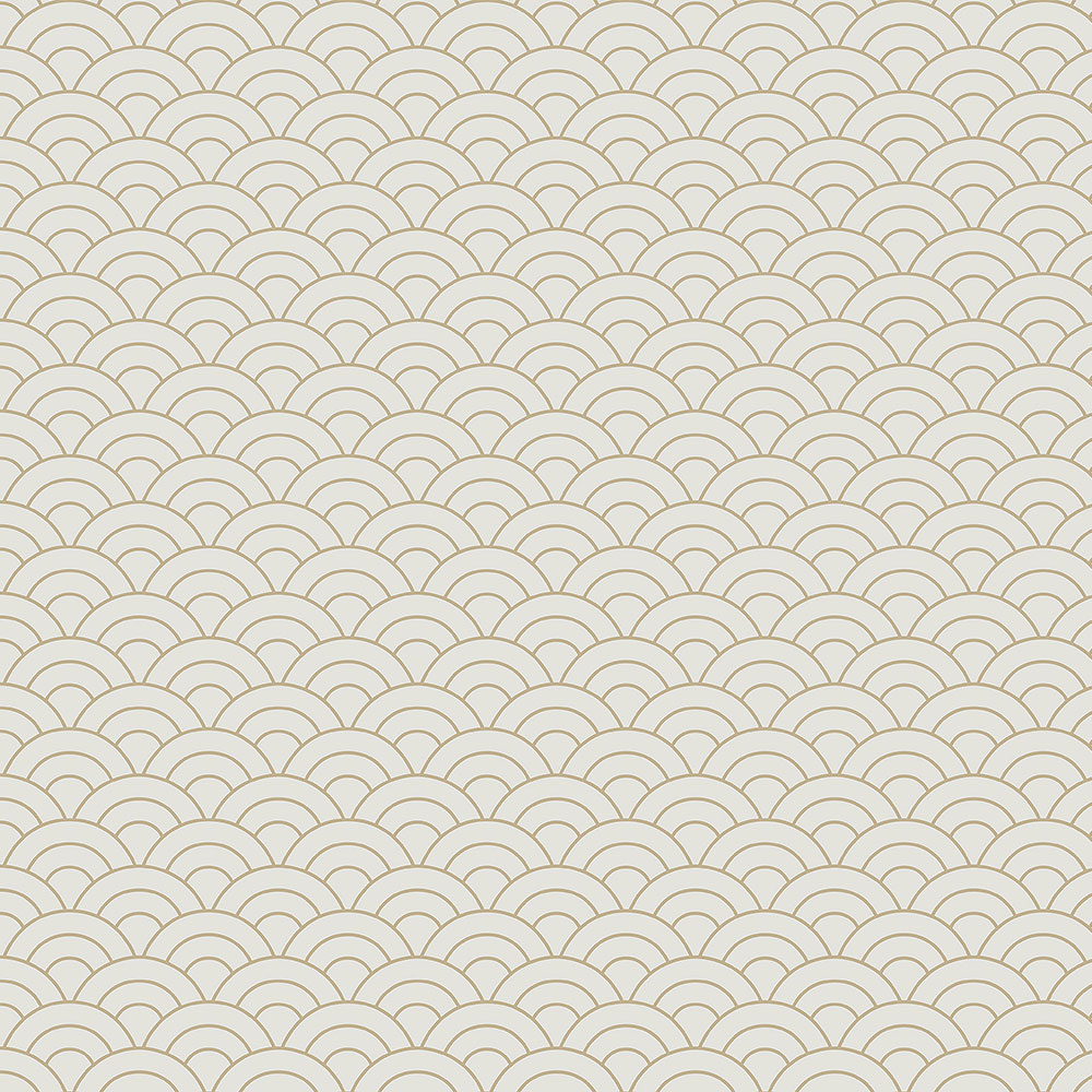 Beige-goldene Tapete, gewölbtes Muster 6506-2, Batabasta, ICH Wallcoverings