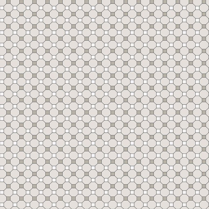 Graue Tapete, Mosaik 6504-2, Batabasta, ICH Wallcoverings
