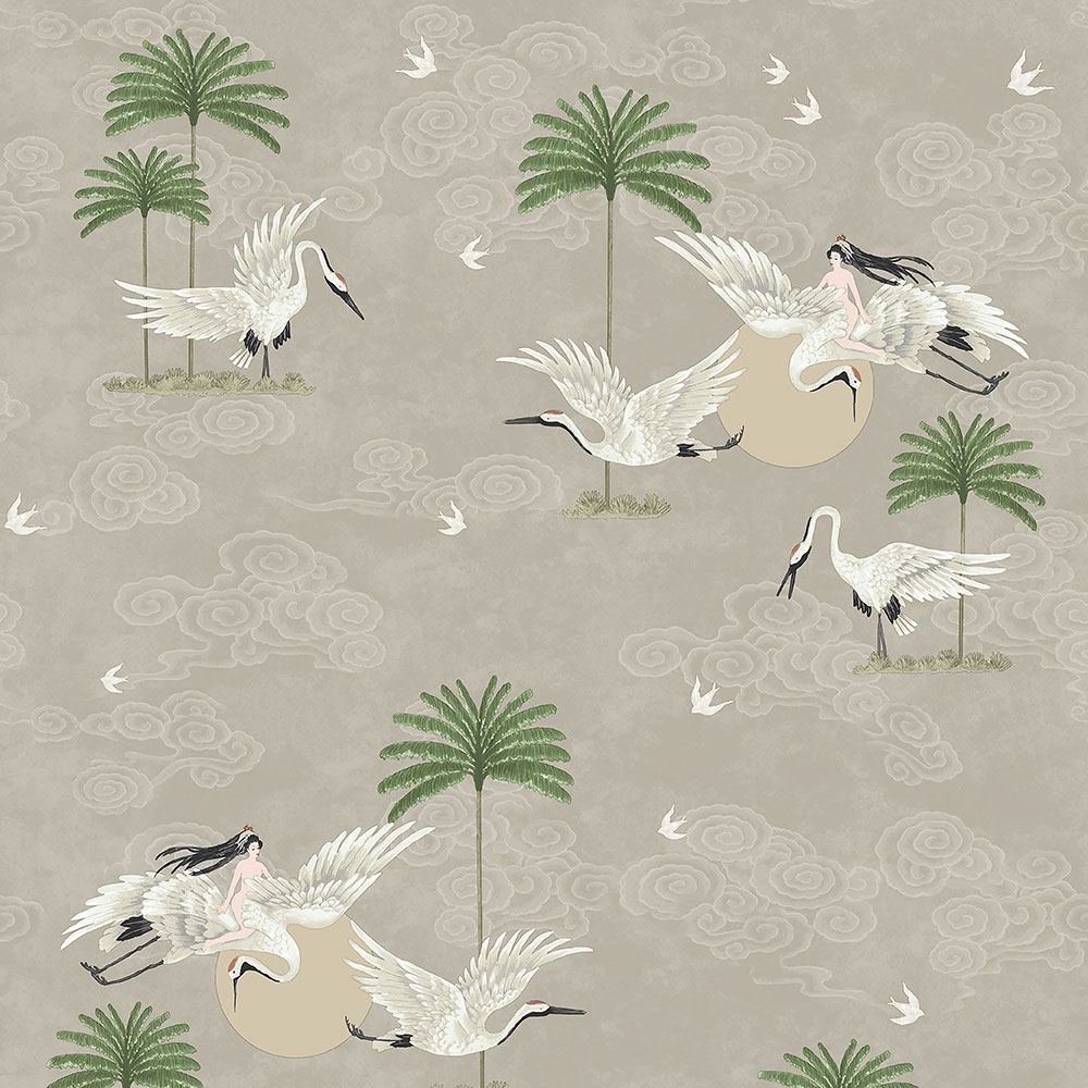 Beige romantische Tapete, Natur 6501-2, Batabasta, ICH Wallcoverings