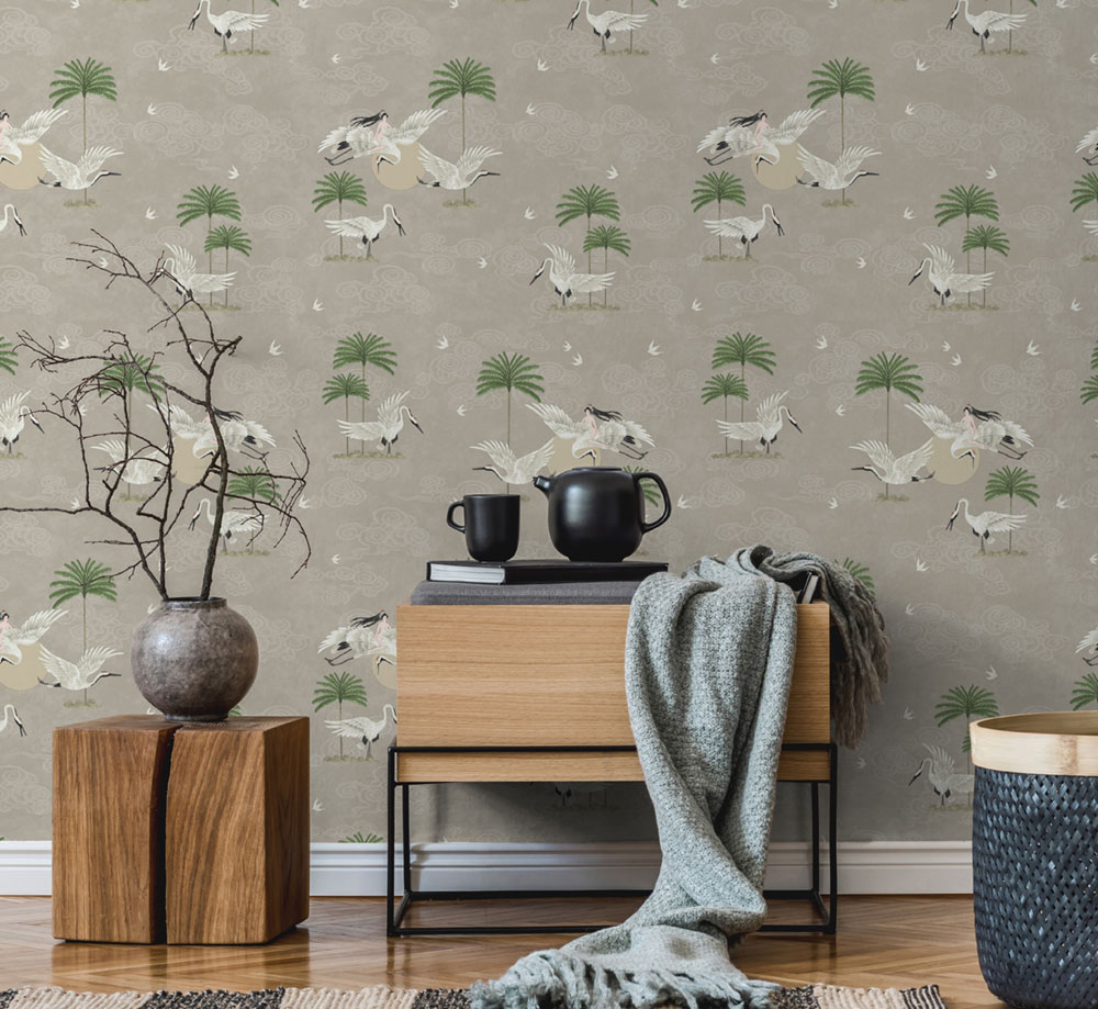 Blaue romantische Tapete, Natur 6501-1, Batabasta, ICH Wallcoverings