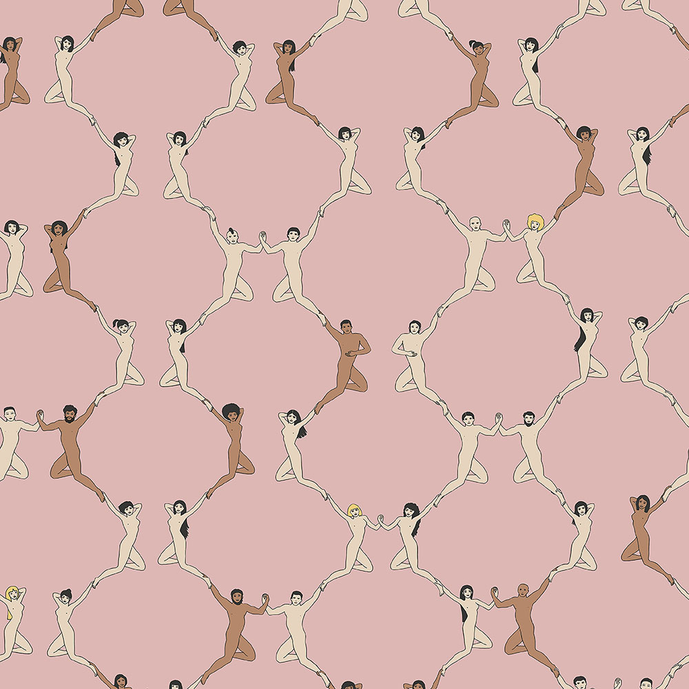 Moderne, rosa Tapete, Vliestapete 6500-4, Batabasta, ICH Wallcoverings