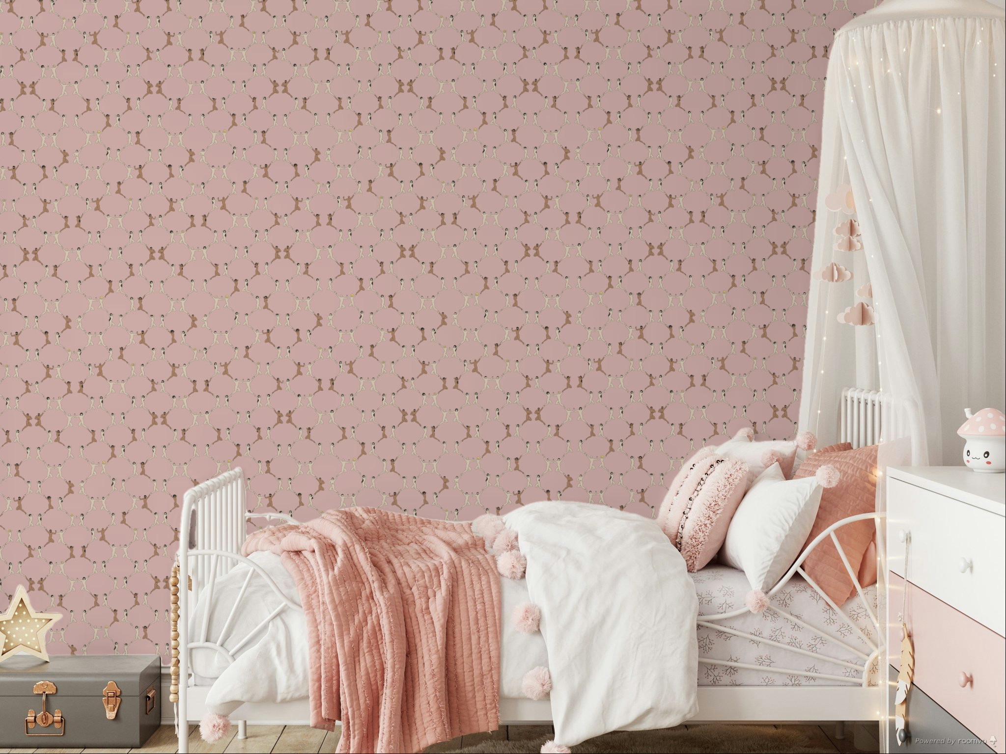 Moderne, rosa Tapete, Vliestapete 6500-4, Batabasta, ICH Wallcoverings