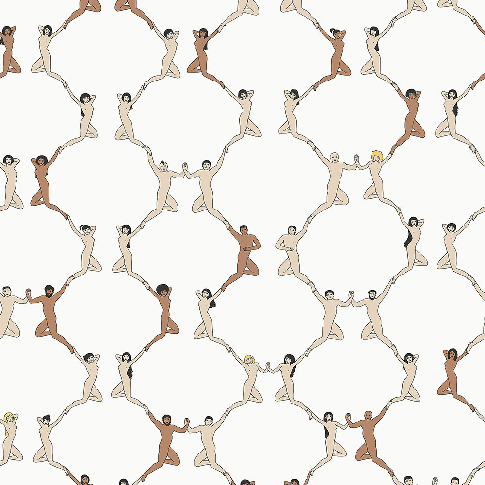 Moderne, cremefarbene Tapete, Vliestapete 6500-2, Batabasta, ICH Wallcoverings