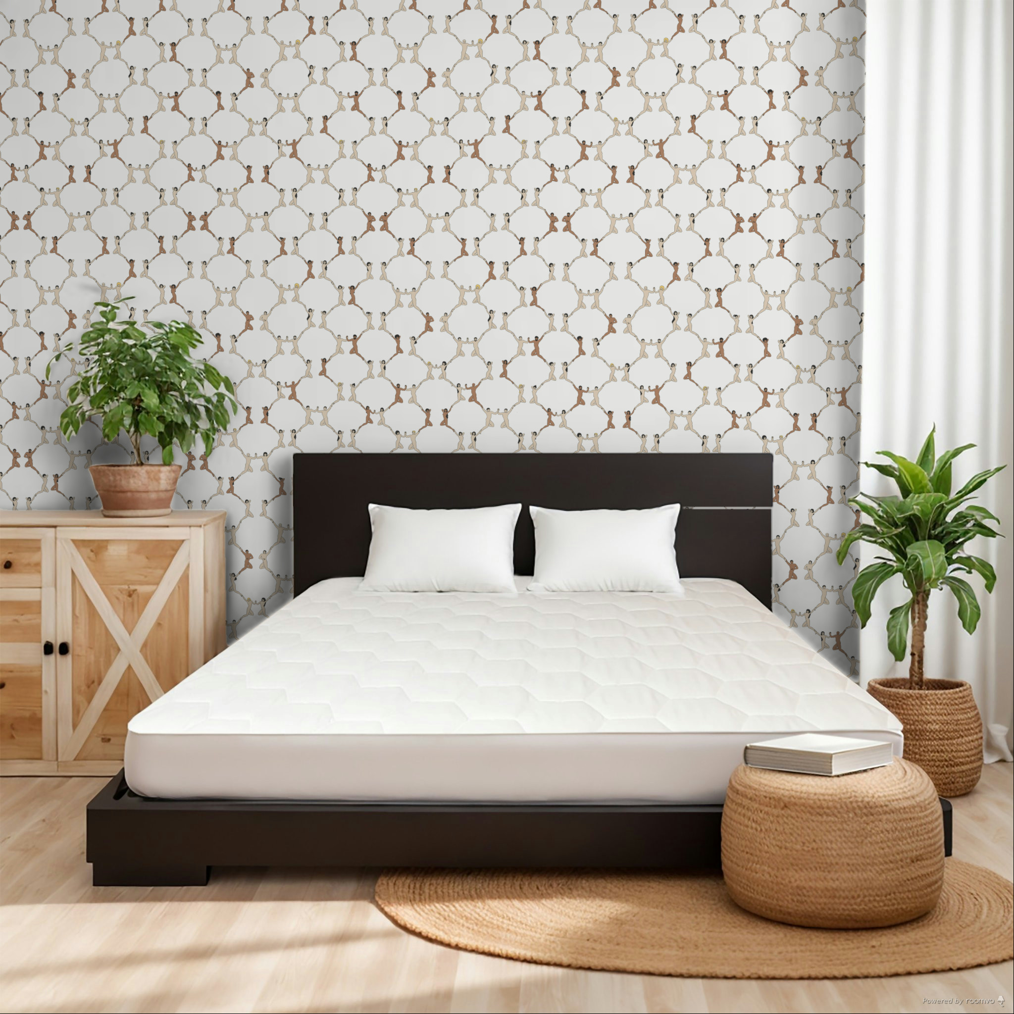 Moderne, cremefarbene Tapete, Vliestapete 6500-2, Batabasta, ICH Wallcoverings