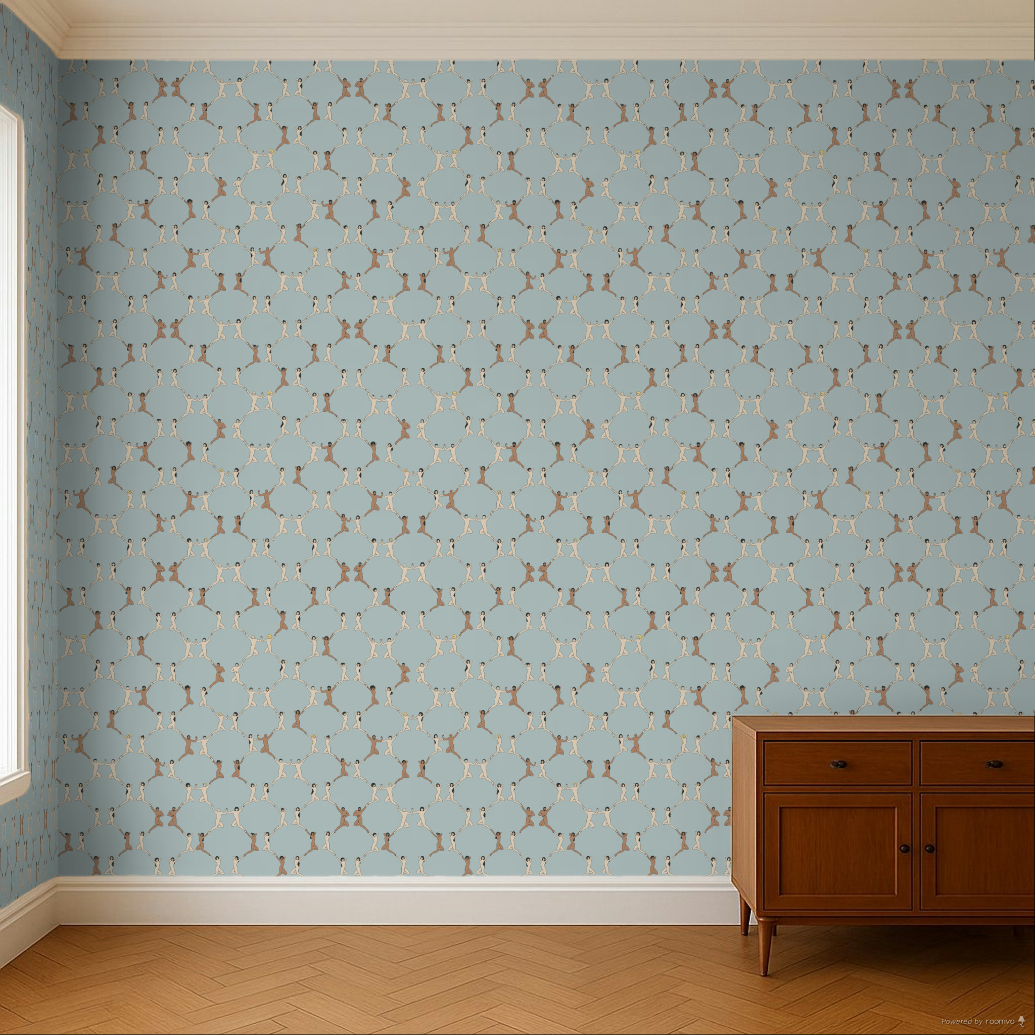 Moderne, blaue Tapete, Vliestapete 6500-1, Batabasta, ICH Wallcoverings