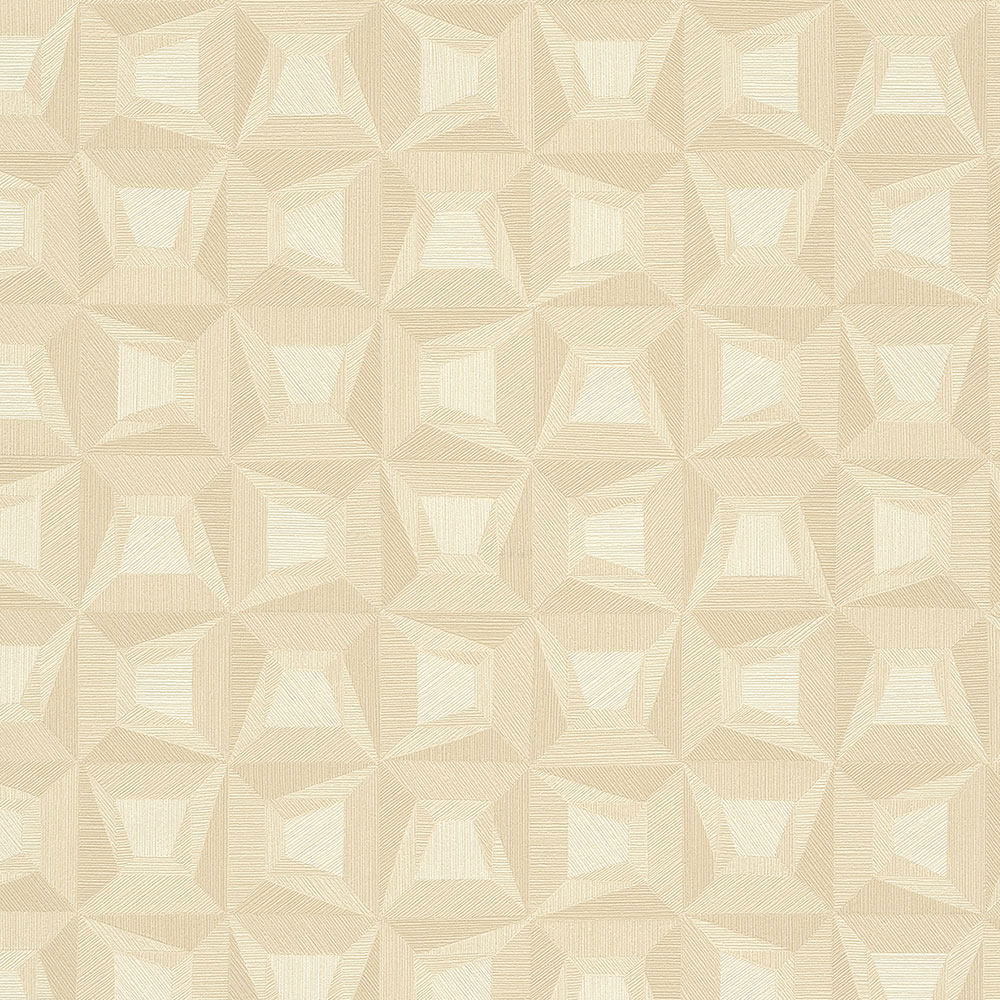 Beige Tapete mit geometrischen Mustern 31903, Textilia, Limonta