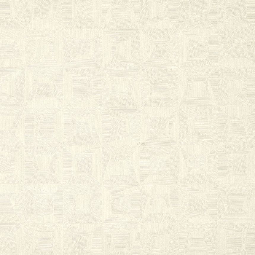 Weiße Tapete mit geometrischen Mustern 31901, Textilia, Limonta