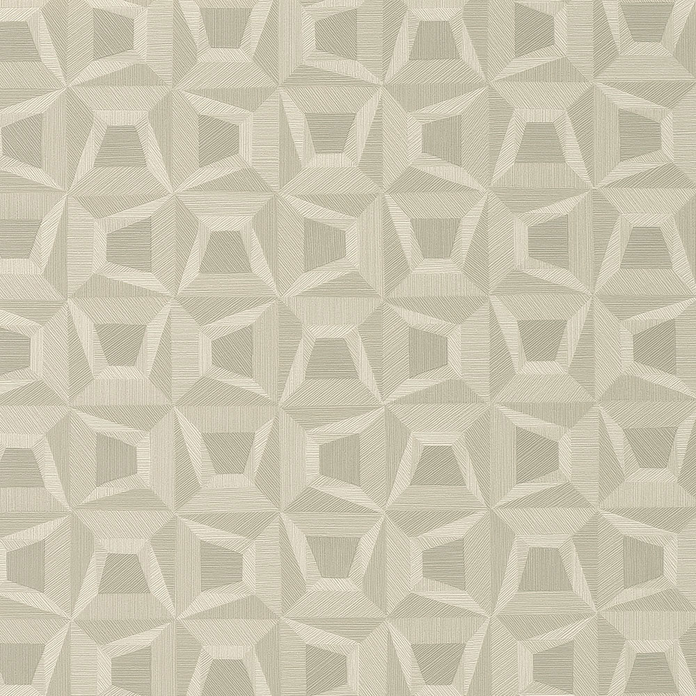 Beige Tapete mit geometrischen Mustern 31904, Textilia, Limonta