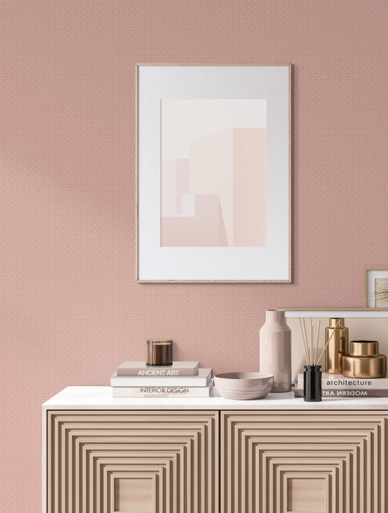 Luxus petrolfarbene Tapete mit geometrischen Mustern GR322408, Grace, Design ID