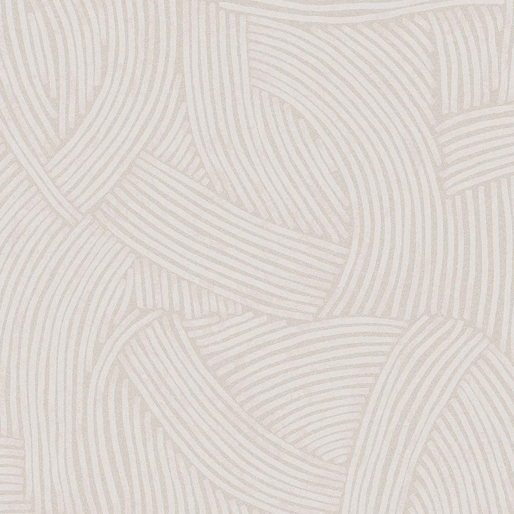 Cremefarbene Tapete mit grafischem Ethno-Muster 318010, Twist, Eijffinger