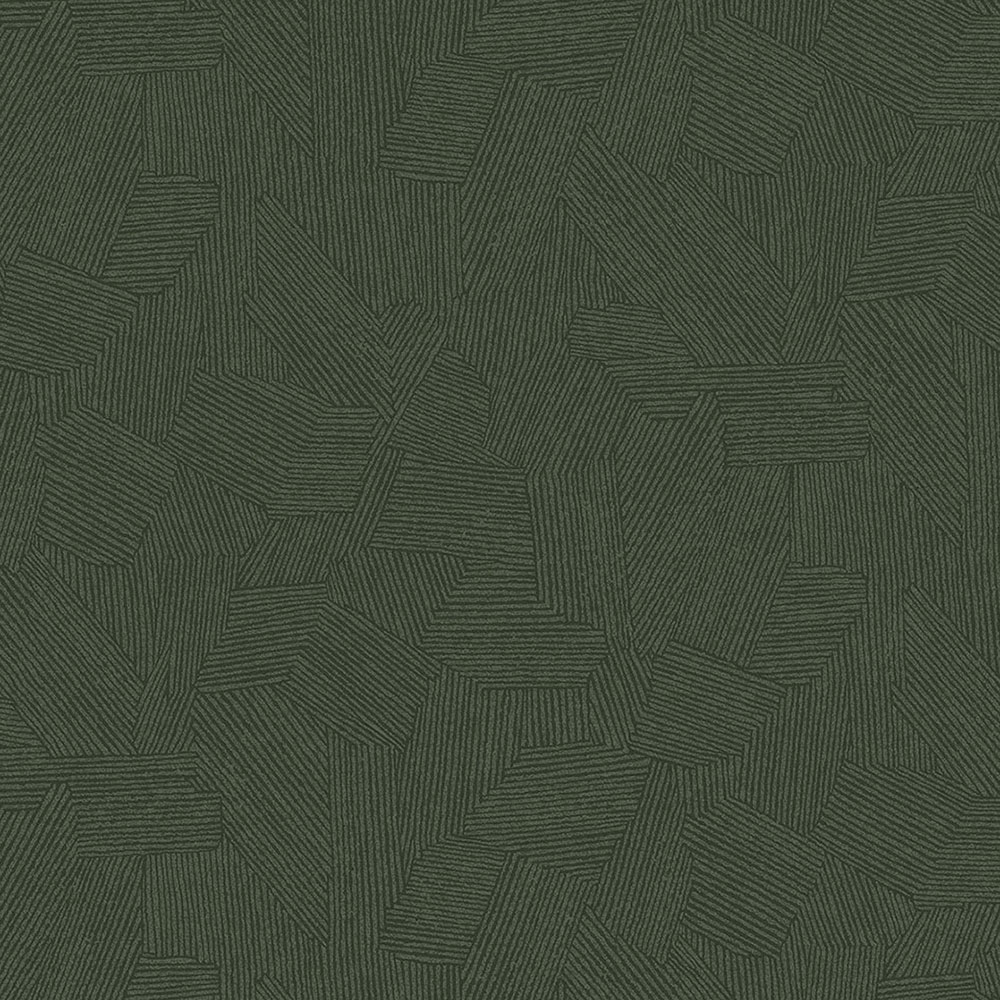 Grüne Tapete mit grafischem Ethno-Muster 318005, Twist, Eijffinger