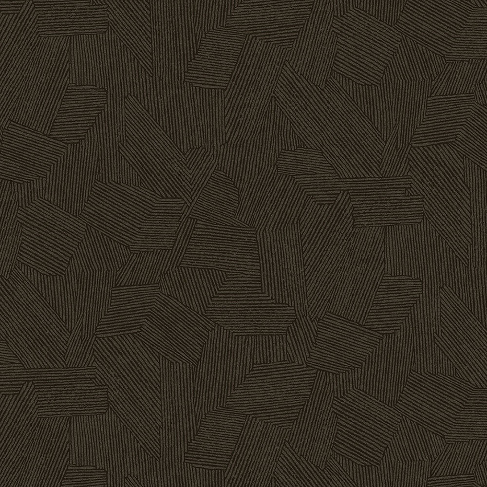 Braune Tapete mit grafischem Ethno-Muster 318004, Twist, Eijffinger