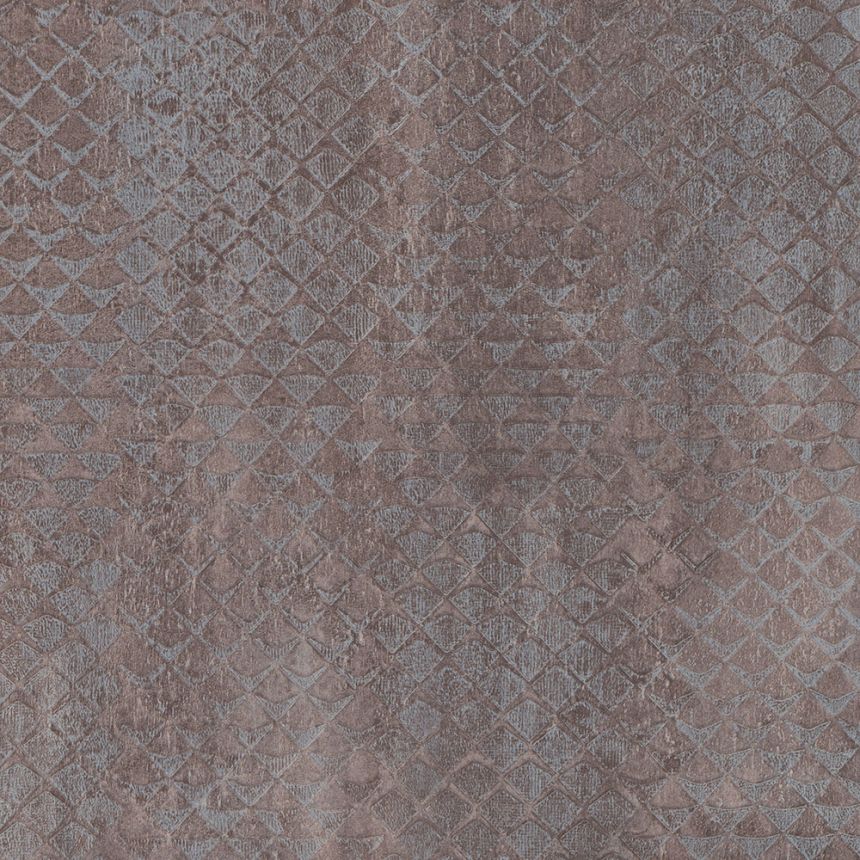 Braune Tapete mit geometrischen Mustern 28604, Kaleido, Limonta