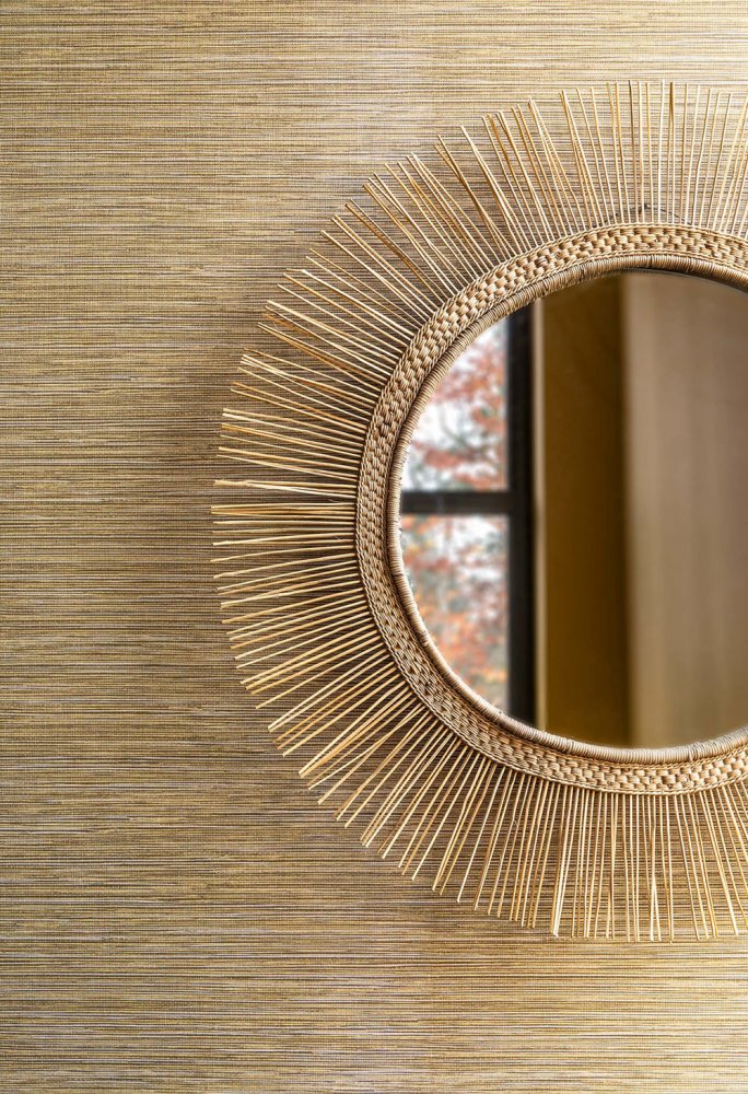 Gestreifte Tapete, braun, Stoffimitat, TA25042, Tahiti, Shades of Colour, Decoprint