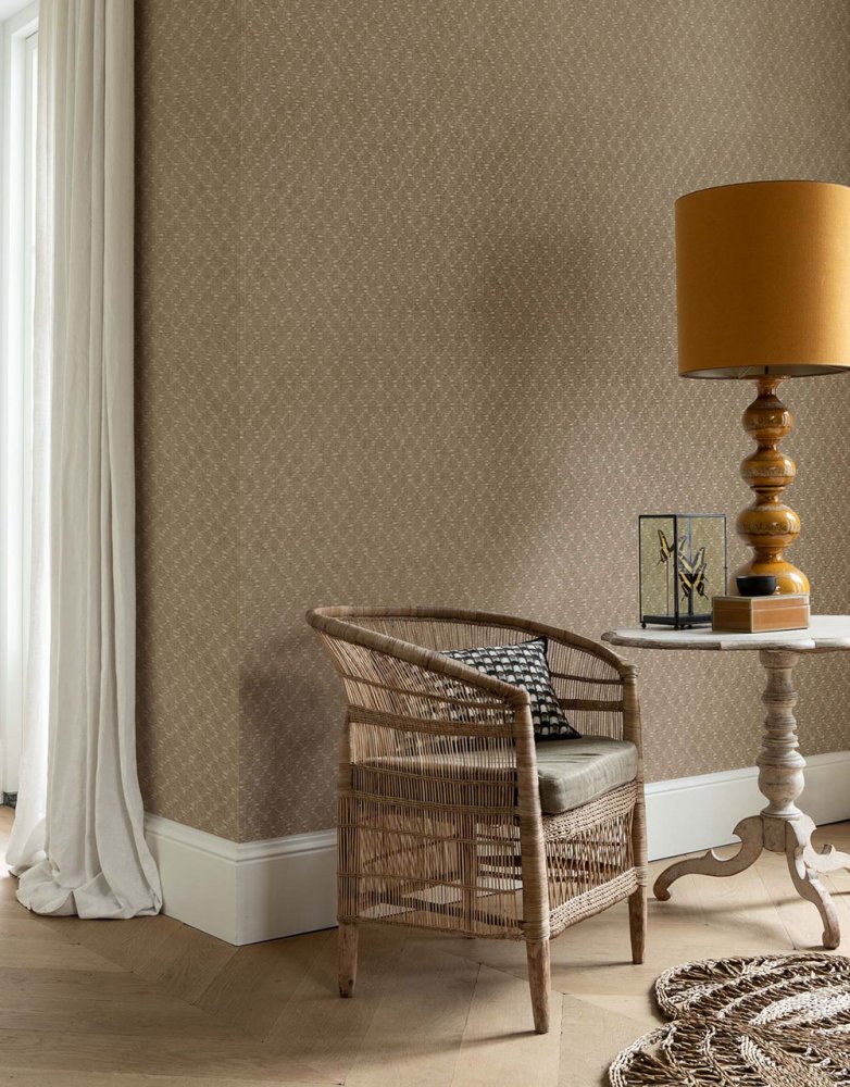 Braune Tapete mit geometrischen Mustern TA25031 Tahiti, Decoprint