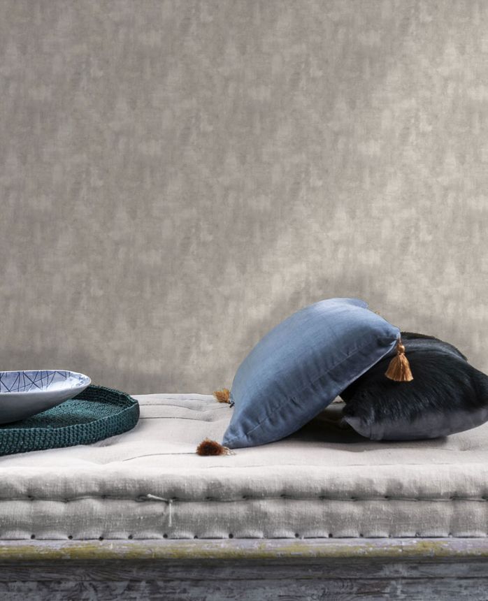 Vliestapete, grau, Stoffimitat, TA25005, Tahiti, Shades of Colour, Decoprint