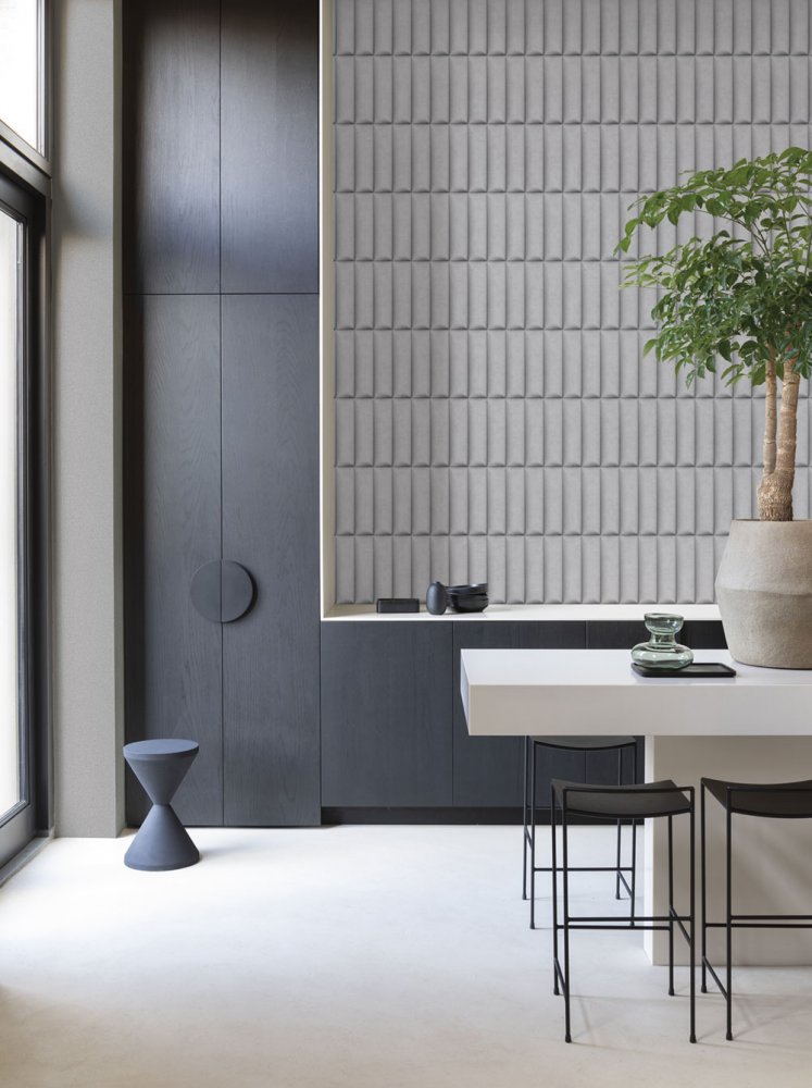 Geometrische Tapete 3D, grau, AF24540, Affinity, Decoprint