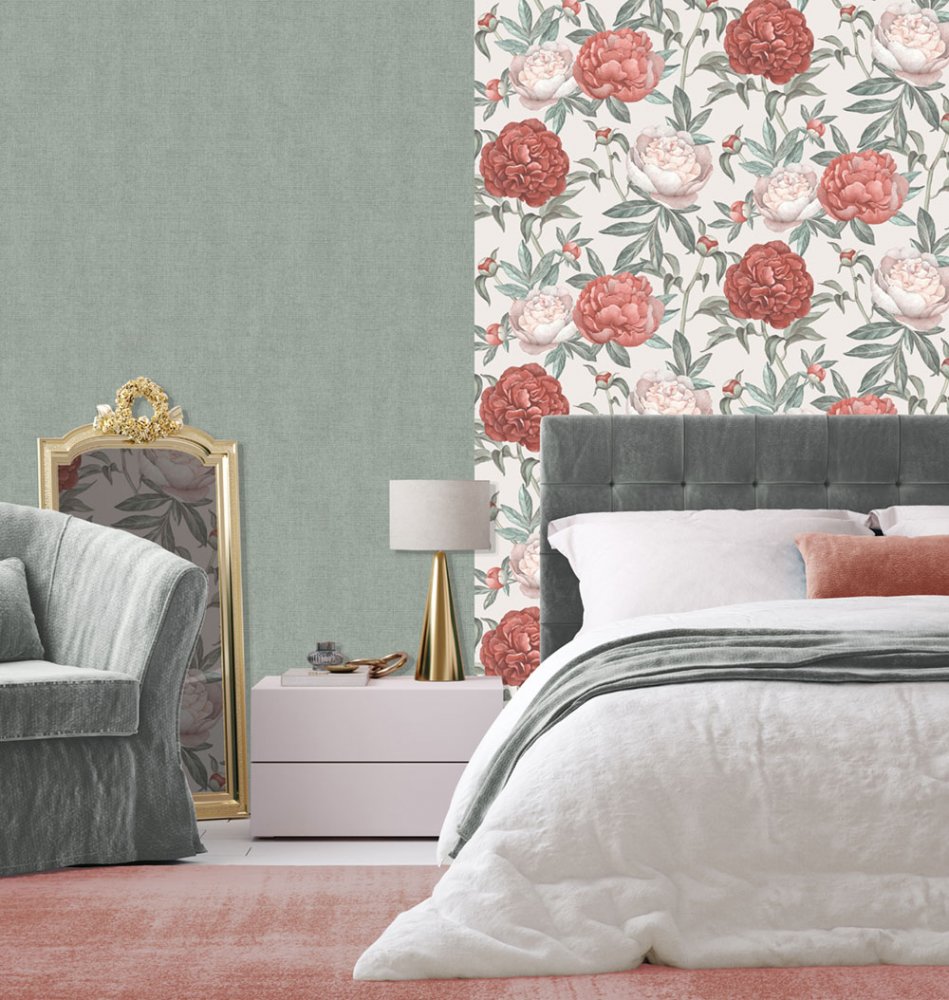 Weiße Tapete, Blumen, M57390D, Adéle, Ugépa