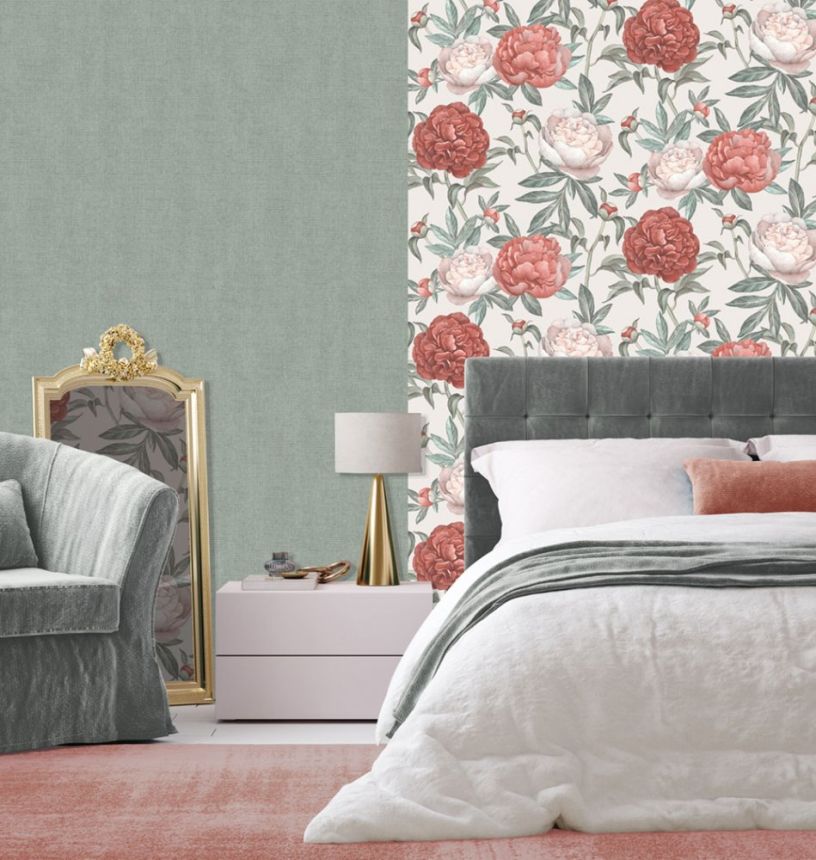 Weiße Tapete, Blumen, M57390D, Adéle, Ugépa