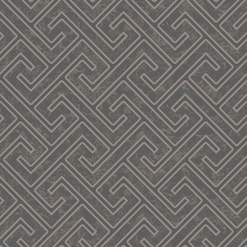 Braune Tapete mit geometrischen Mustern, M54909, Adéle, Ugépa