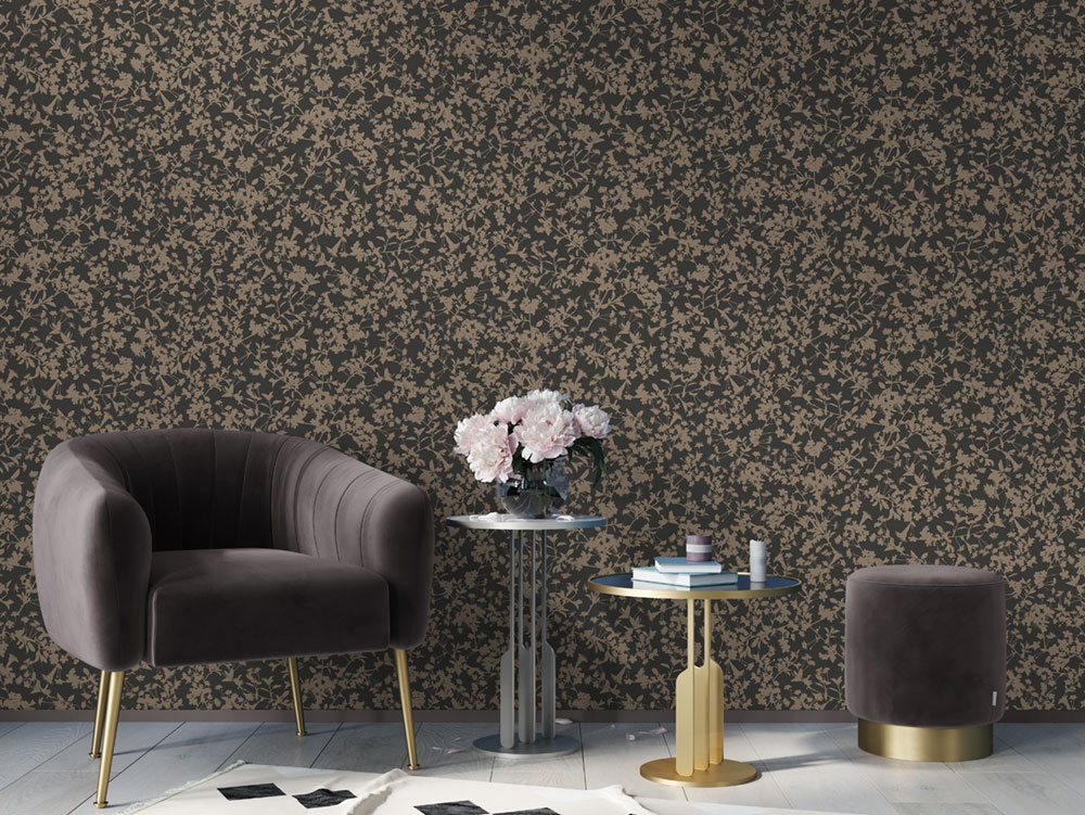 Blaue Tapete, Blumen, M52404, Adéle, Ugépa